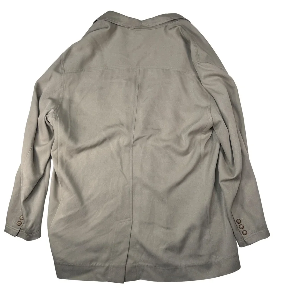 Tommy Bahama 100% Silk Sport Coat Blazer Men's XL Khaki 3 Button Casual